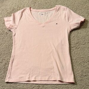Tommy Hilfiger Women's Light Pink Short Sleeve Tee